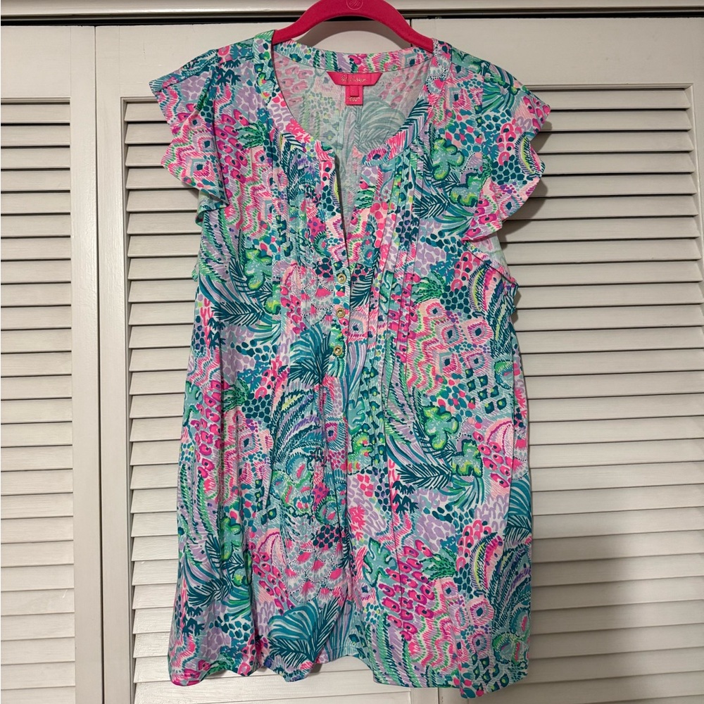 Lilly Pulitzer Multicolor Tropical top